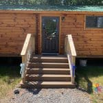 Cabin entryway at Lake Luzerne