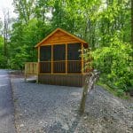 Sierra park model cabins at Yogi Bear's Jellystone Park in Quarryville, PA