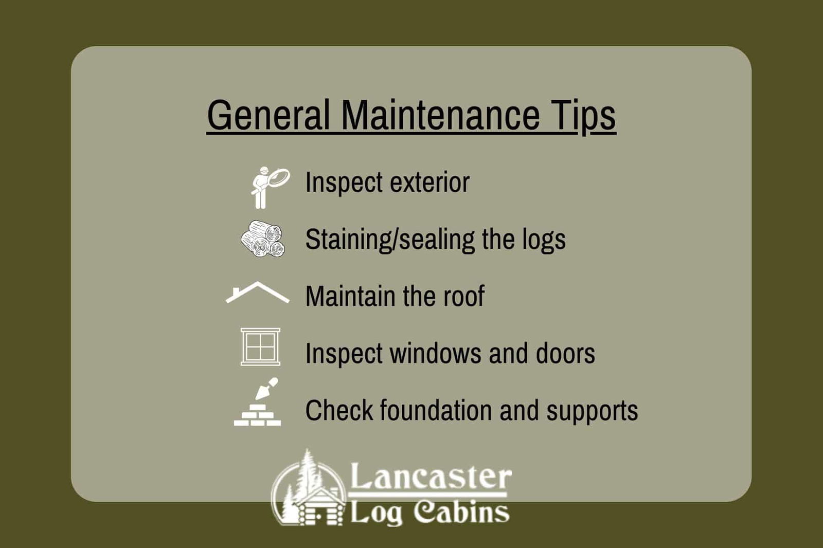 General Maintenance Tips