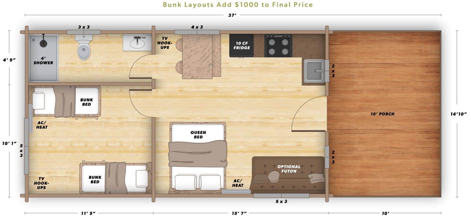 adirondack bunk