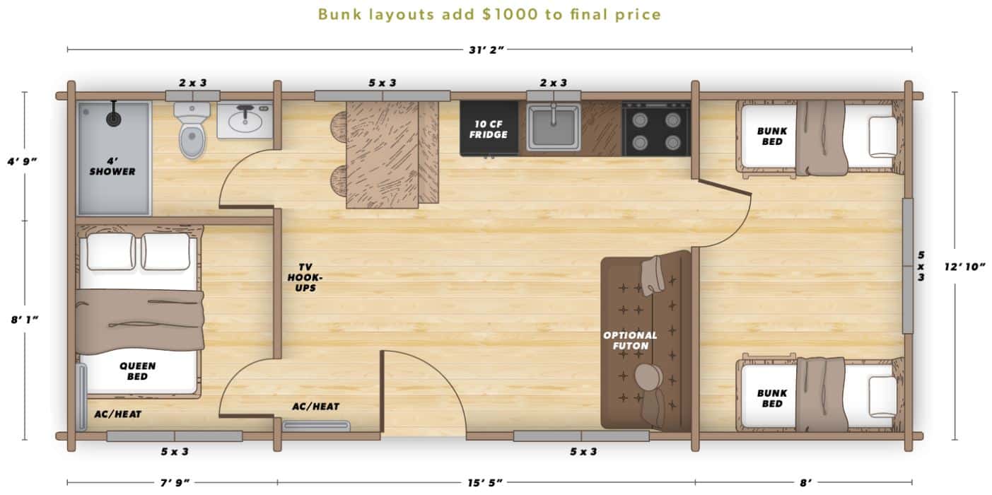 Rancher bunk layout