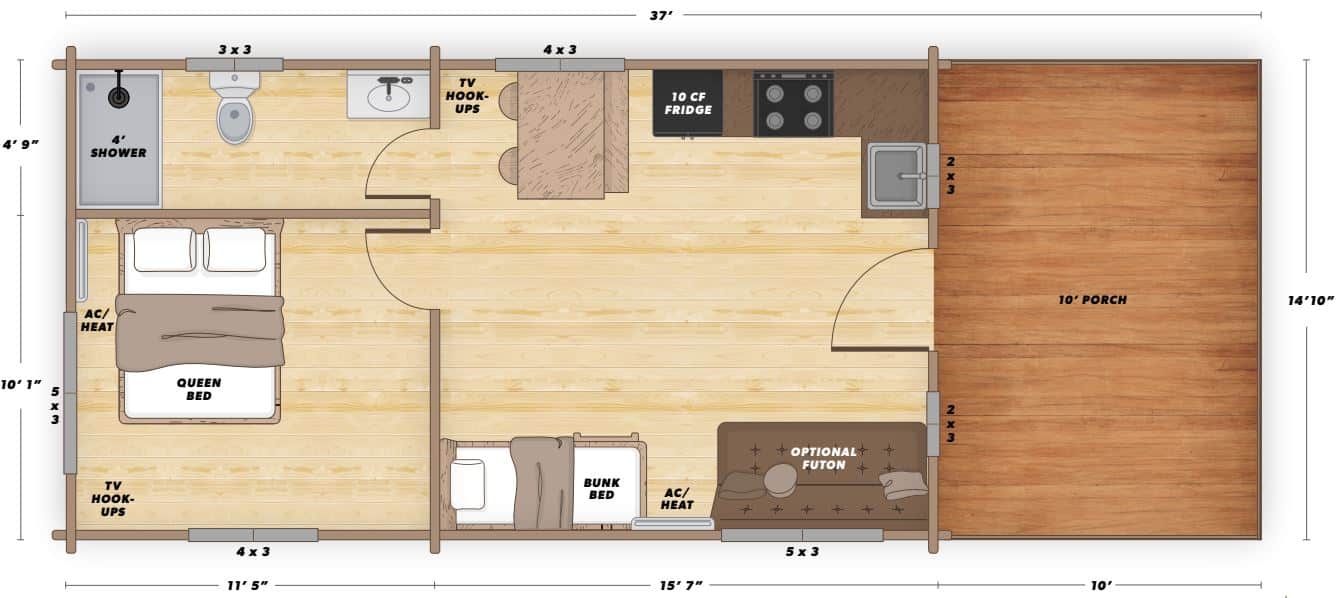 adironadack standard layout