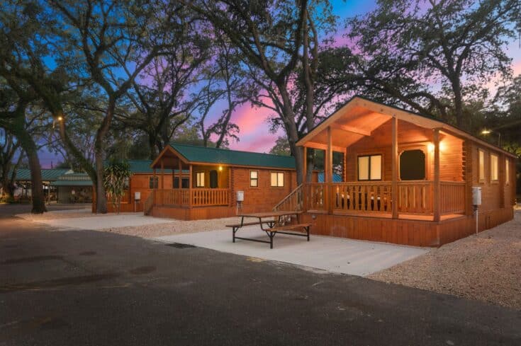 Ozark Park Model Log Cabin in Florida